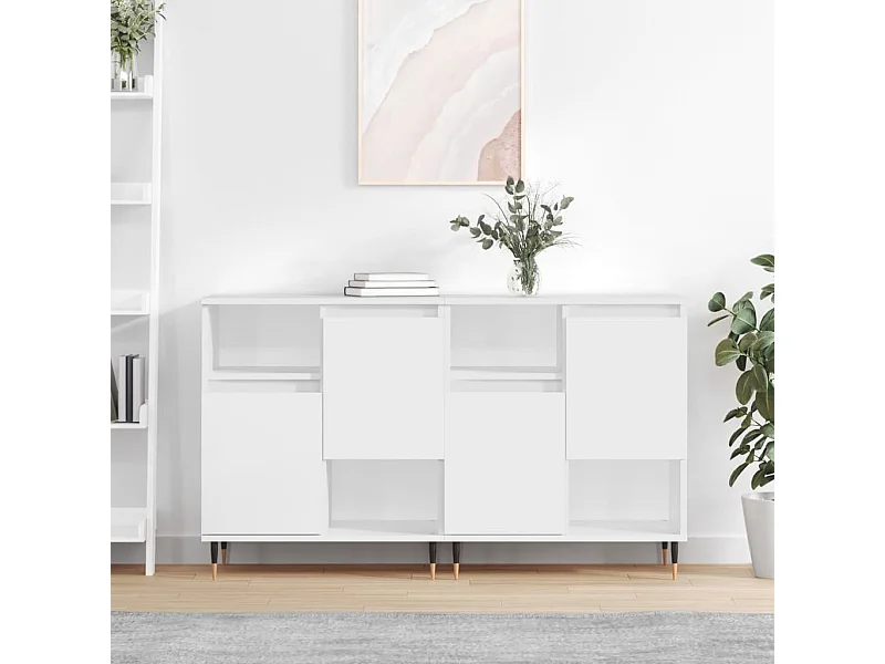 Aparadores 2 pcs derivados de madeira branco