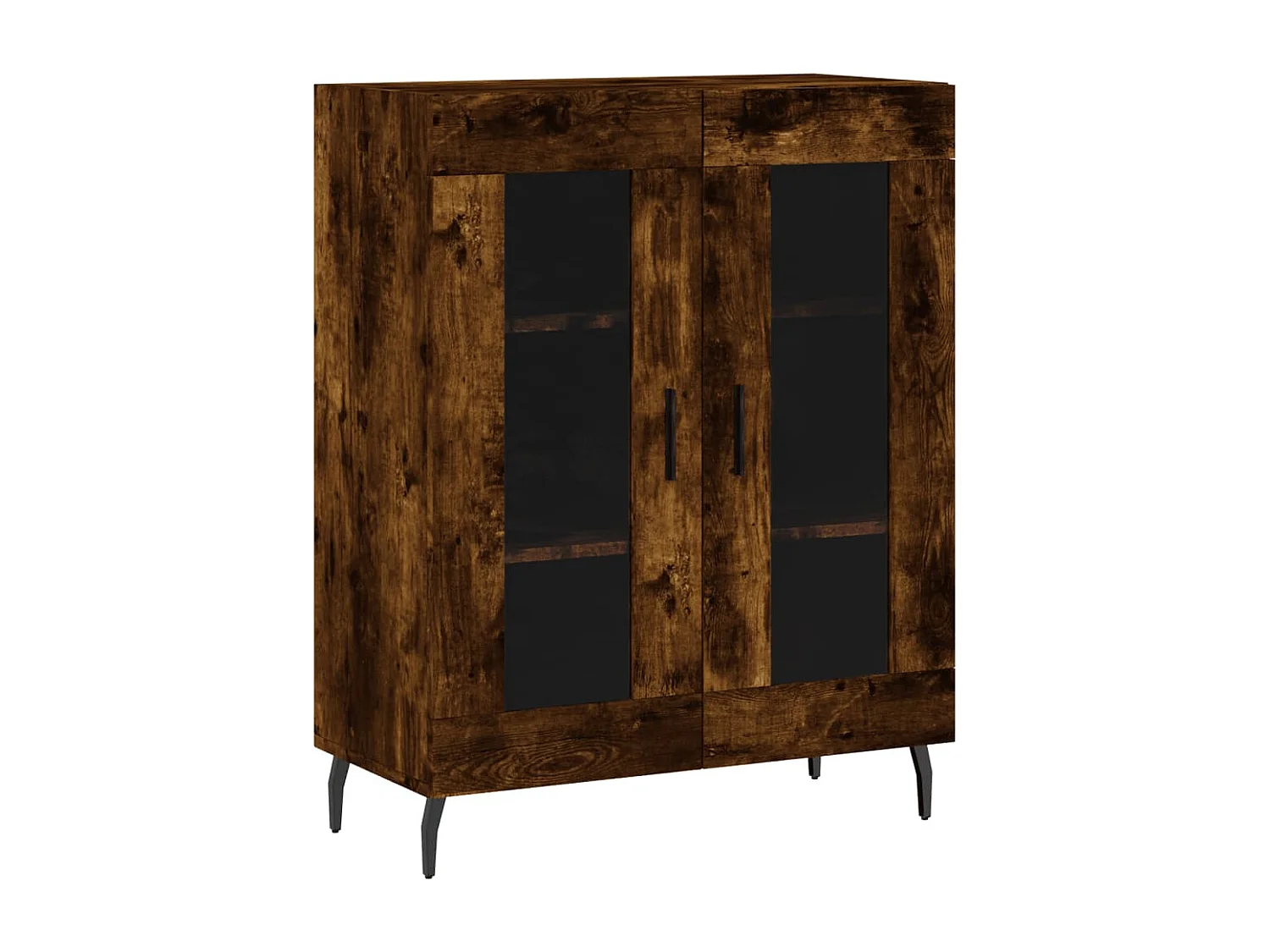 Buffet chêne fumé 69,5x34x90 cm bois d'ingénierie