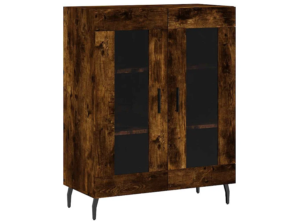 Dressoir 69,5x34x90 cm bewerkt hout gerookt eikenkleurig