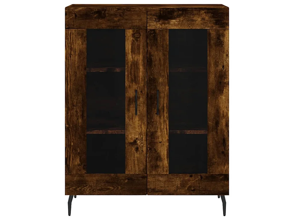 Dressoir 69,5x34x90 cm bewerkt hout gerookt eikenkleurig