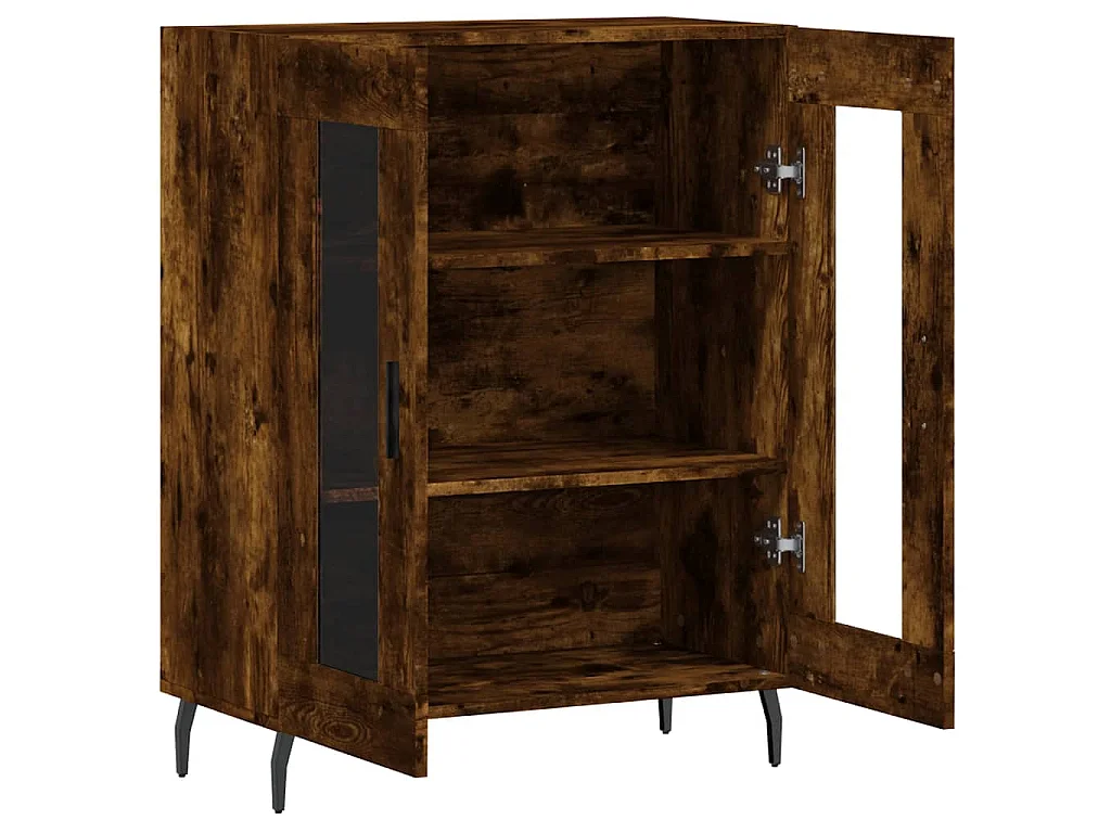 Dressoir 69,5x34x90 cm bewerkt hout gerookt eikenkleurig
