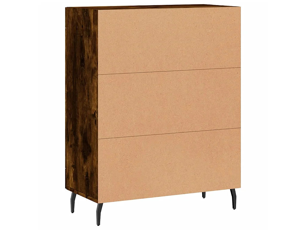 Dressoir 69,5x34x90 cm bewerkt hout gerookt eikenkleurig