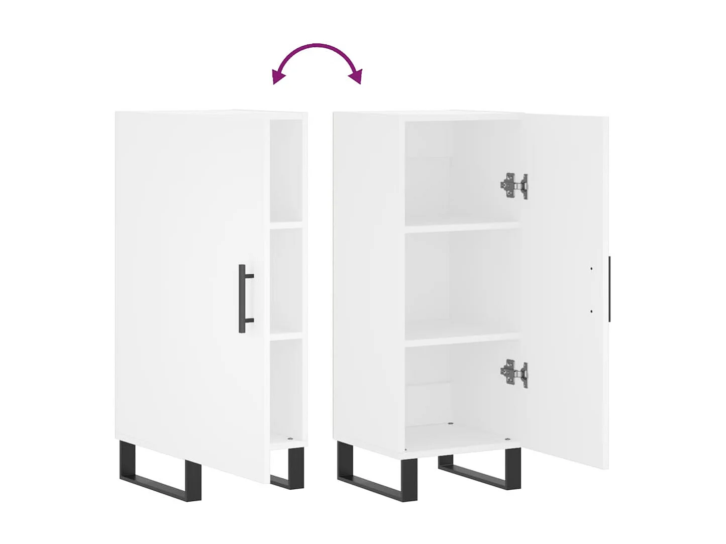 Buffet blanc 34,5x34x90 cm bois d'ingénierie