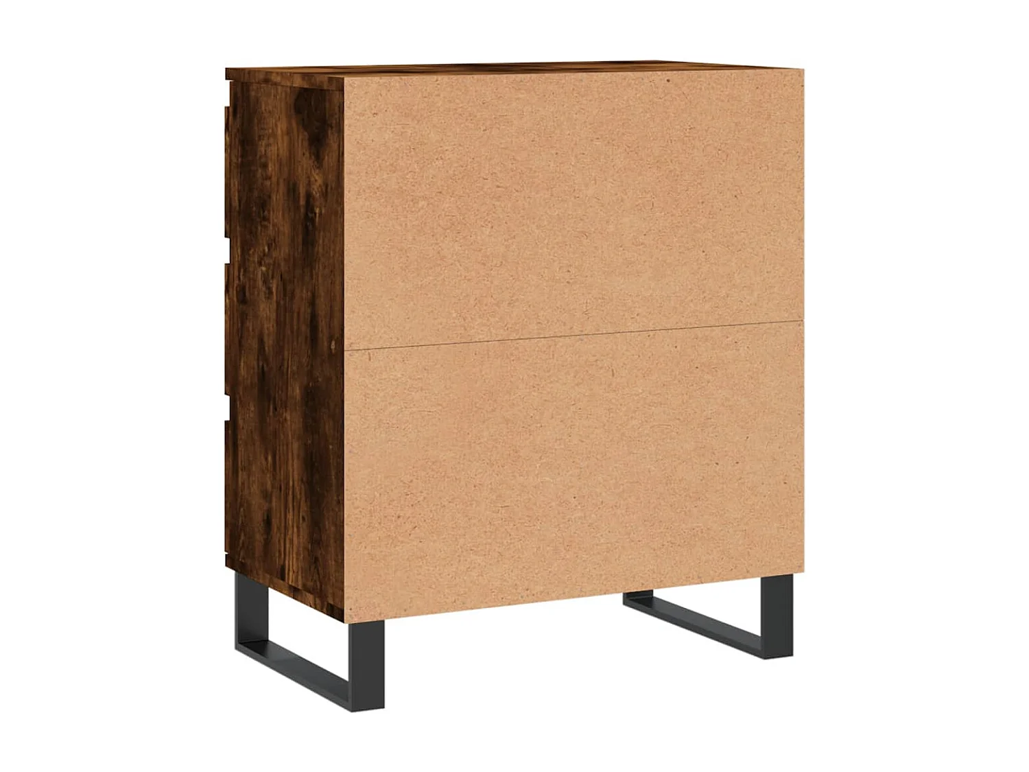 Aparador madera contrachapada color roble ahumado 60x35x70 cm