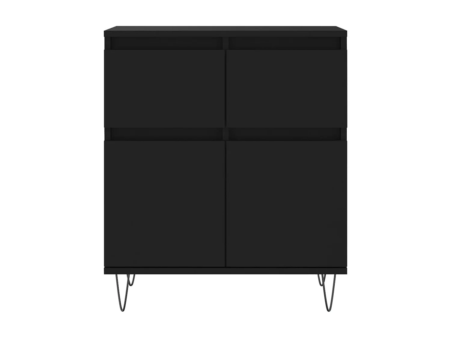 Credenza Nero 60x35x70 cm in Legno Multistrato
