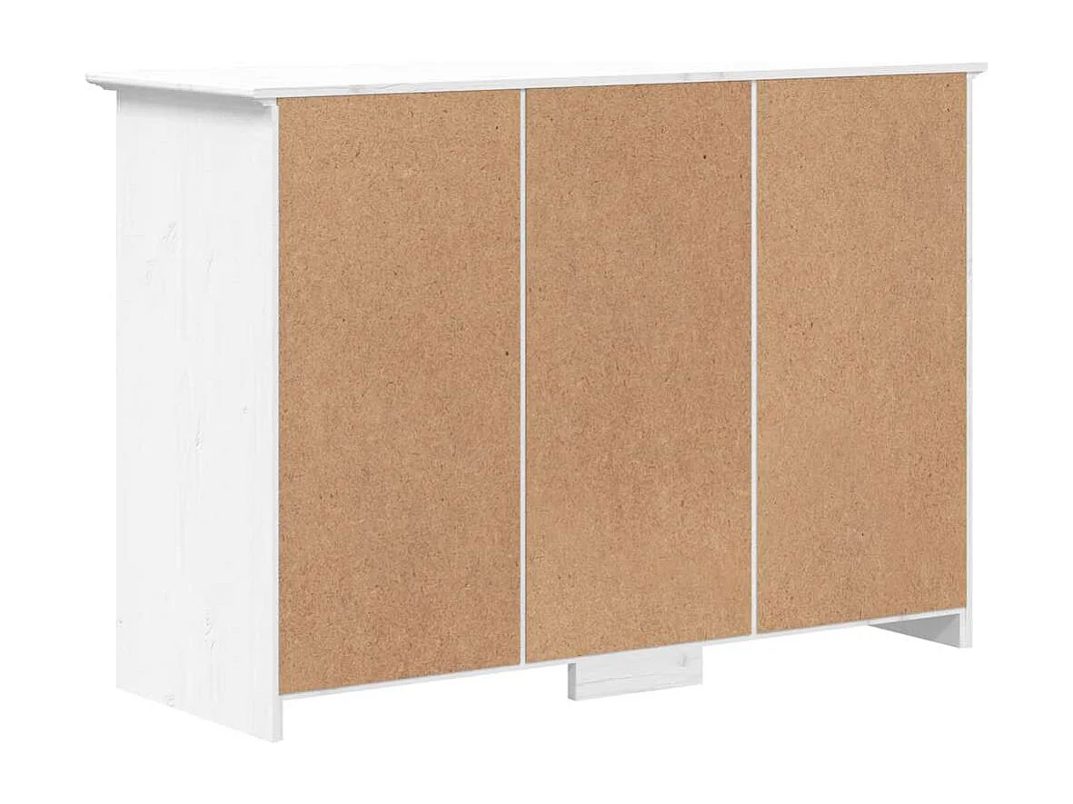 Buffet BODO blanc 115,5x44x80 cm bois massif de pin