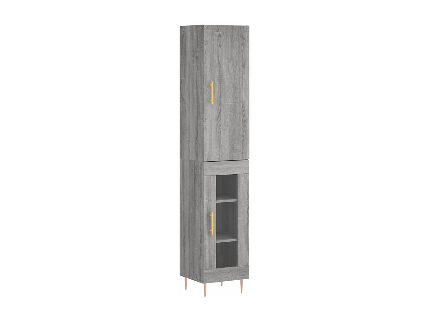 Highboard Grau Sonoma 34,5x34x180 cm Holzwerkstoff