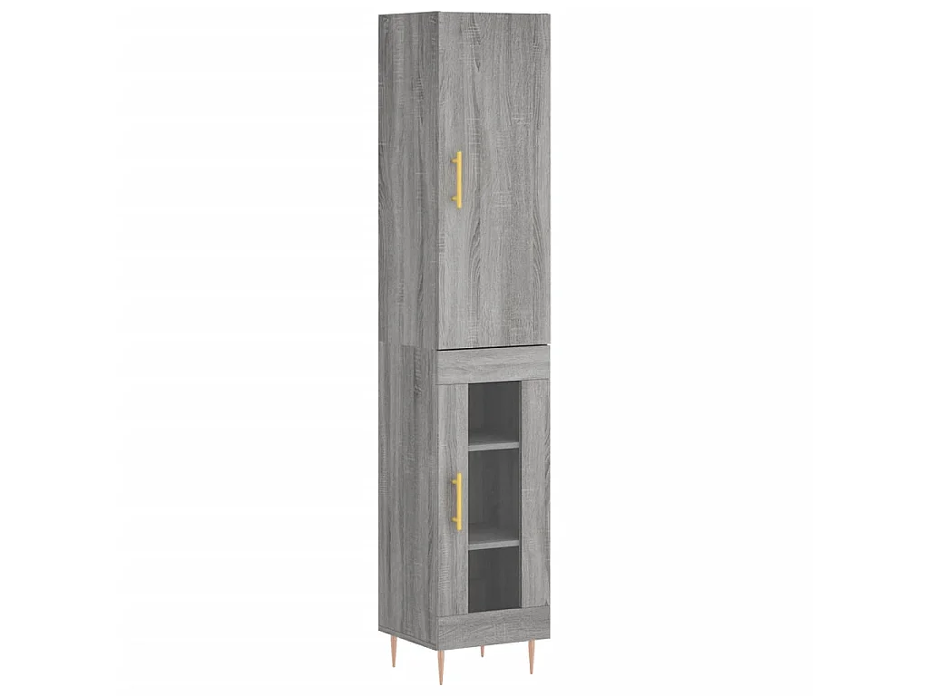 Buffet haut Sonoma gris 34,5x34x180 cm Bois d'ingénierie