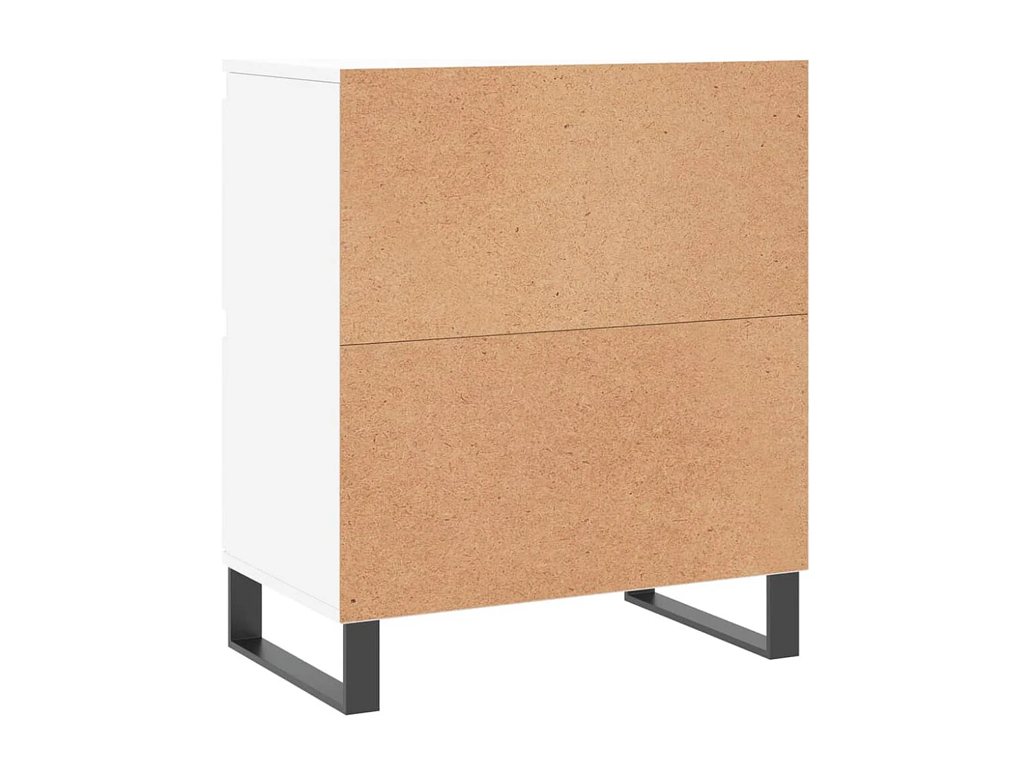 Buffets 2 pcs blanc bois d'ingénierie