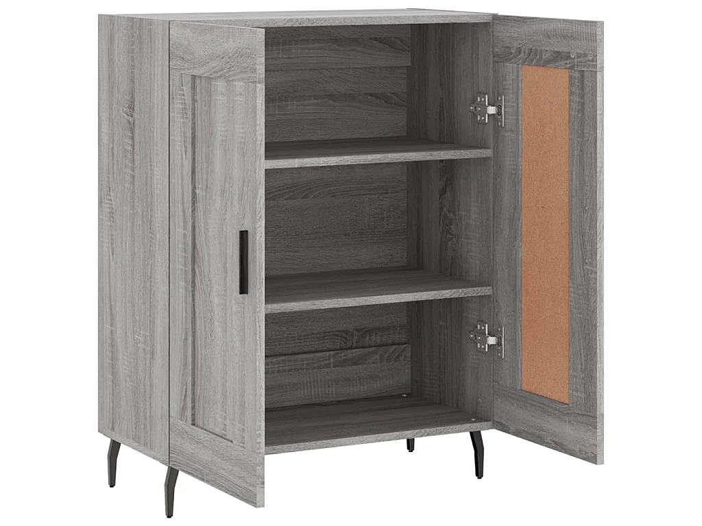 Dressoir 69,5x34x90 cm bewerkt hout grijs sonoma eikenkleurig