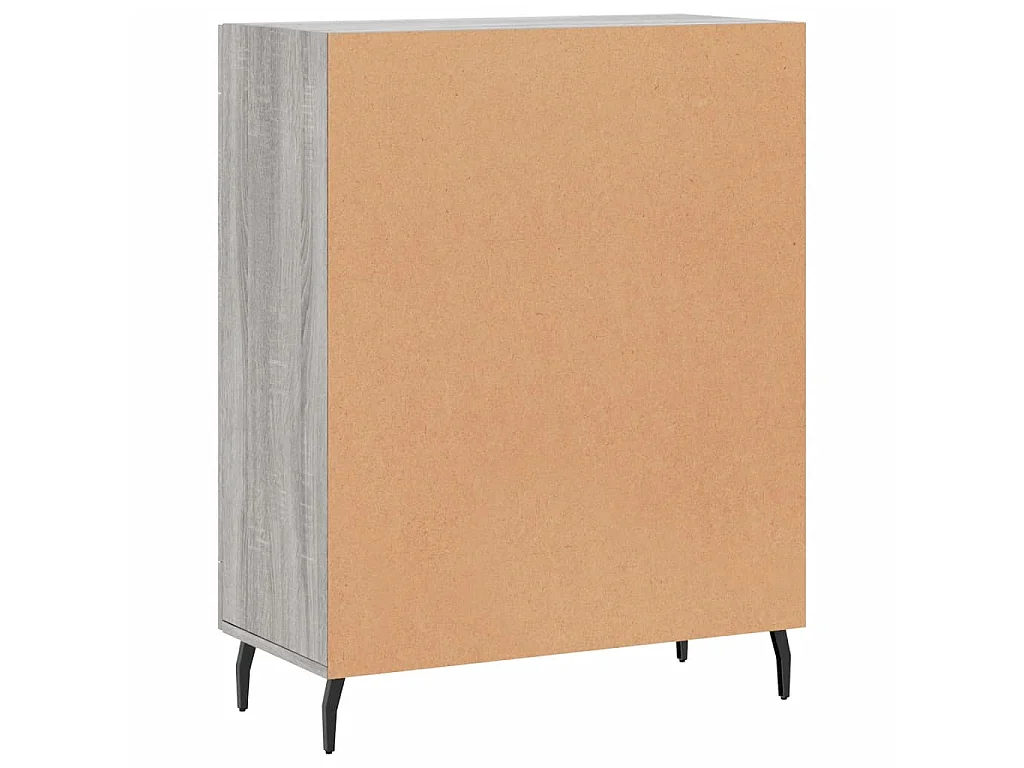 Dressoir 69,5x34x90 cm bewerkt hout grijs sonoma eikenkleurig