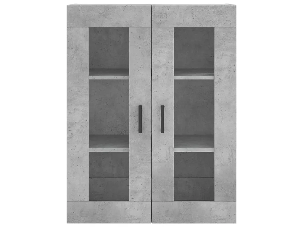 Buffet haut Gris béton 69,5x34x180 cm Bois d'ingénierie