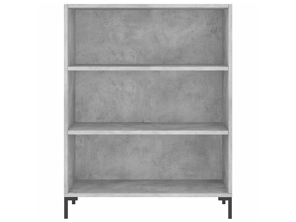Buffet haut Gris béton 69,5x34x180 cm Bois d'ingénierie