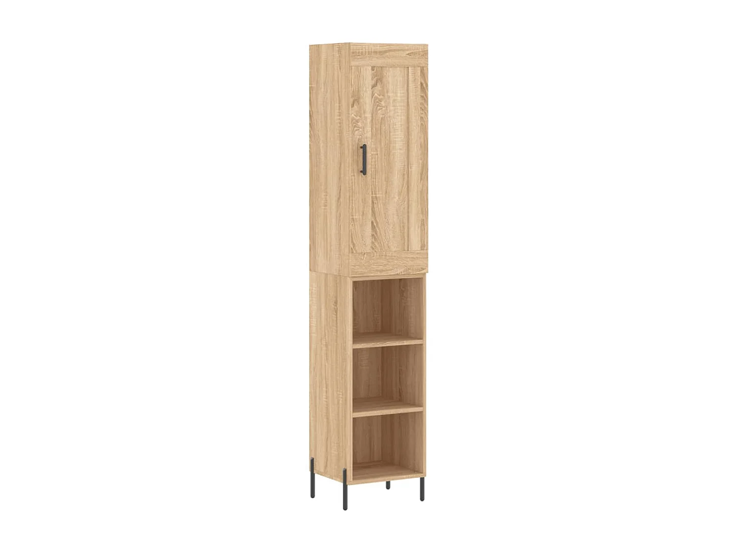Hoge kast 34,5x34x180 cm bewerkt hout sonoma eikenkleurig