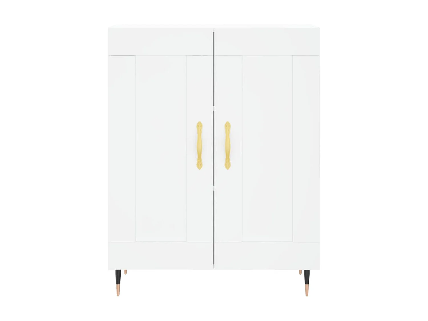 Buffet haut Blanc 69,5x34x180 cm Bois d'ingénierie