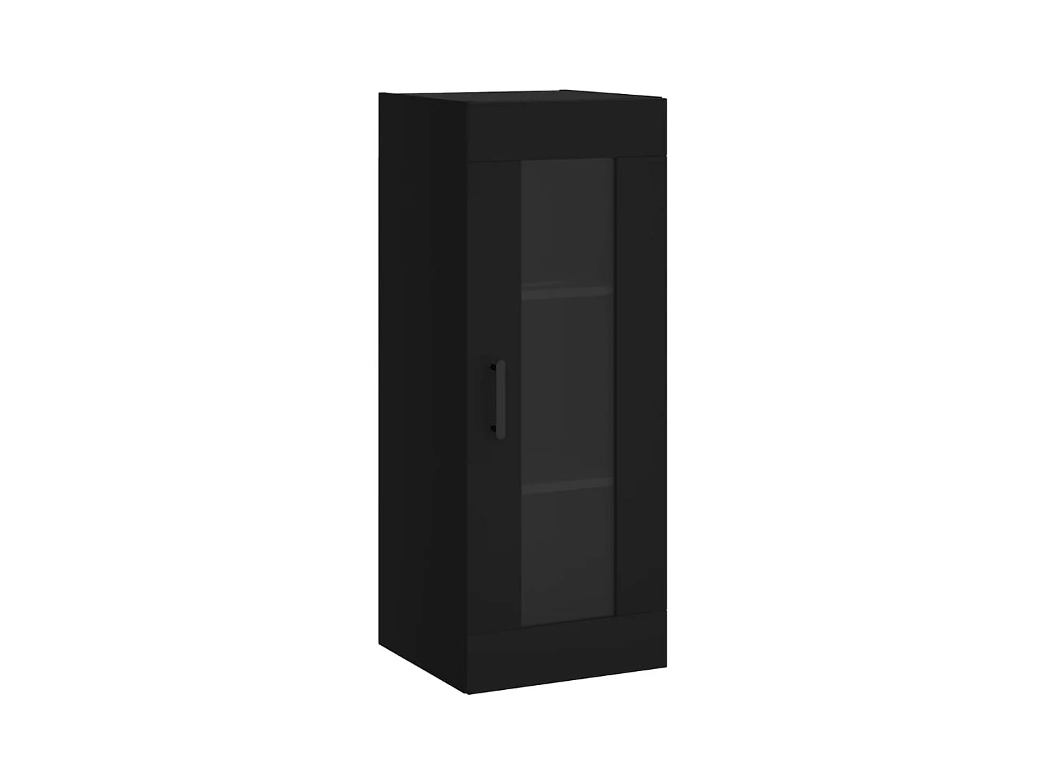 Highboard Schwarz 34,5x34x180 cm Holzwerkstoff