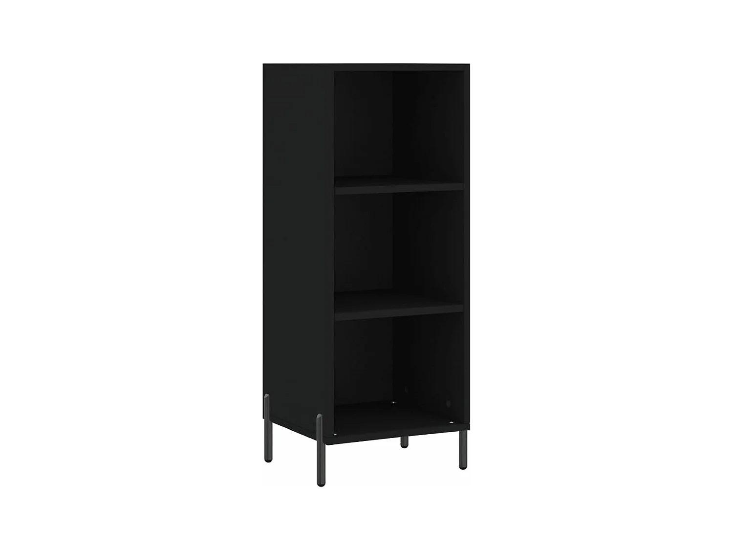 Highboard Schwarz 34,5x34x180 cm Holzwerkstoff