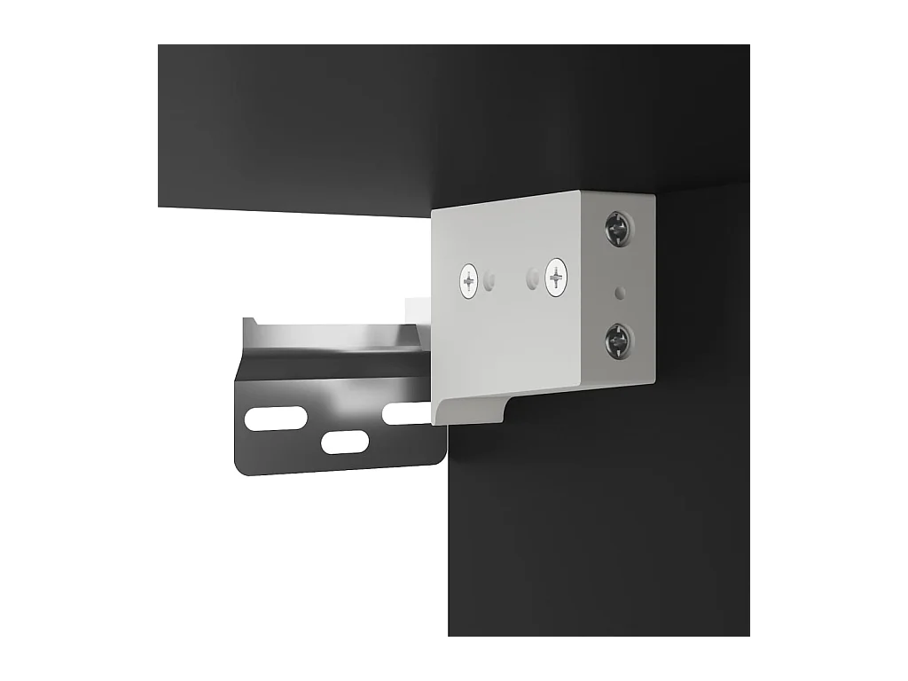 Highboard Schwarz 34,5x34x180 cm Holzwerkstoff