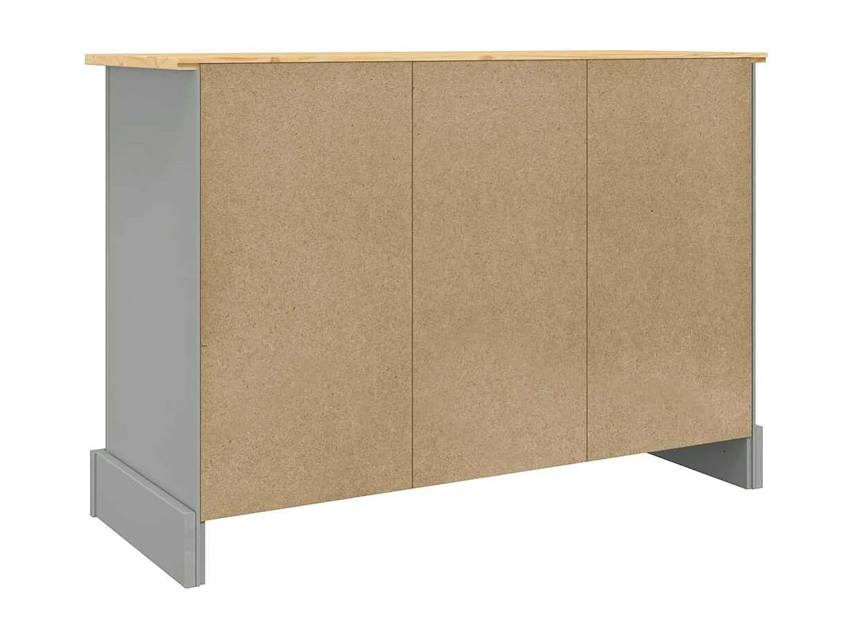 Aparador Corona 112x43x78 cm pinho mexicano maciço cinza