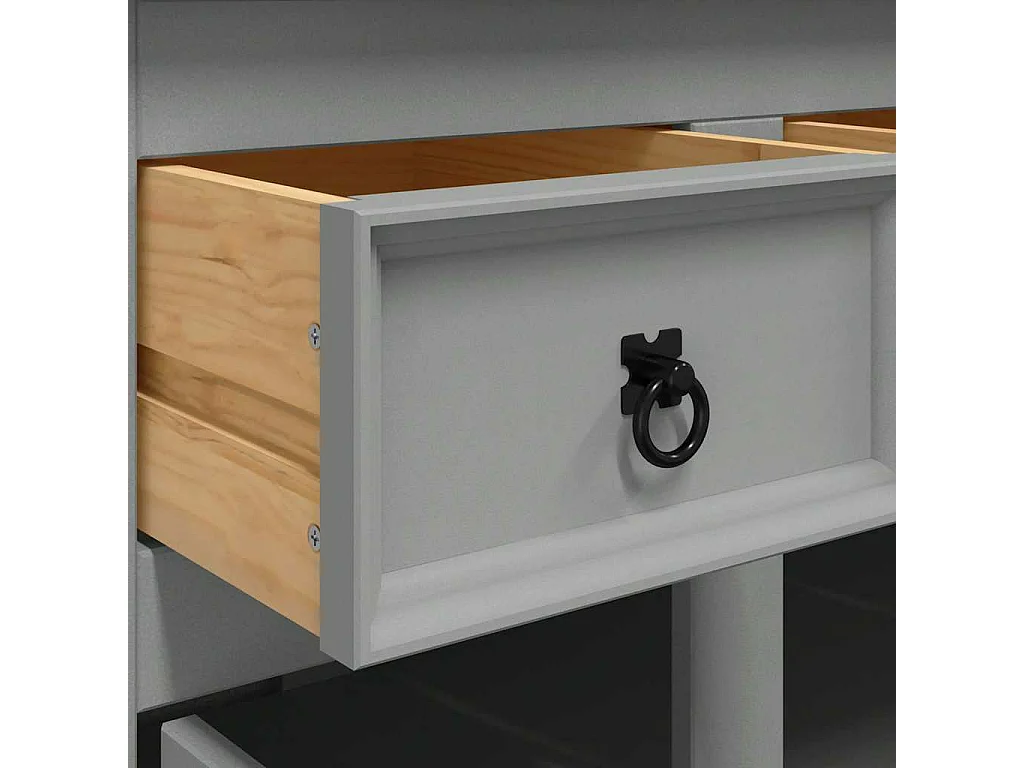 Aparador Corona 112x43x78 cm pinho mexicano maciço cinza