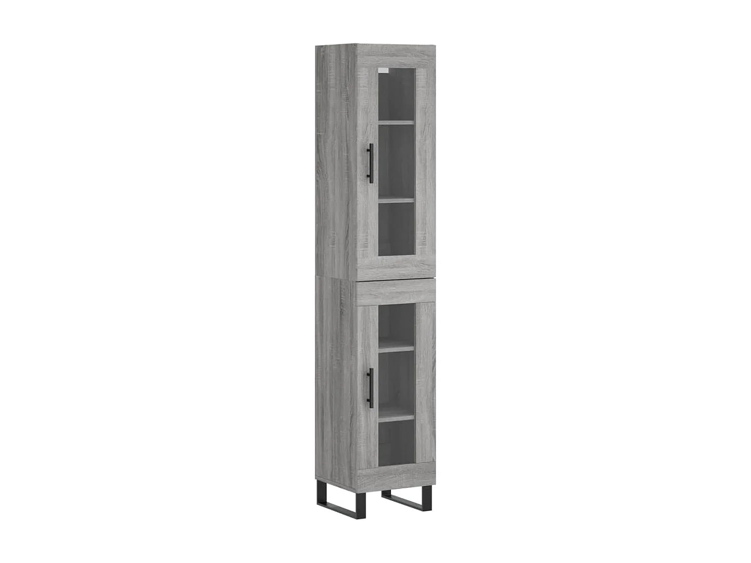 Highboard Grau Sonoma 34,5x34x180 cm Holzwerkstoff