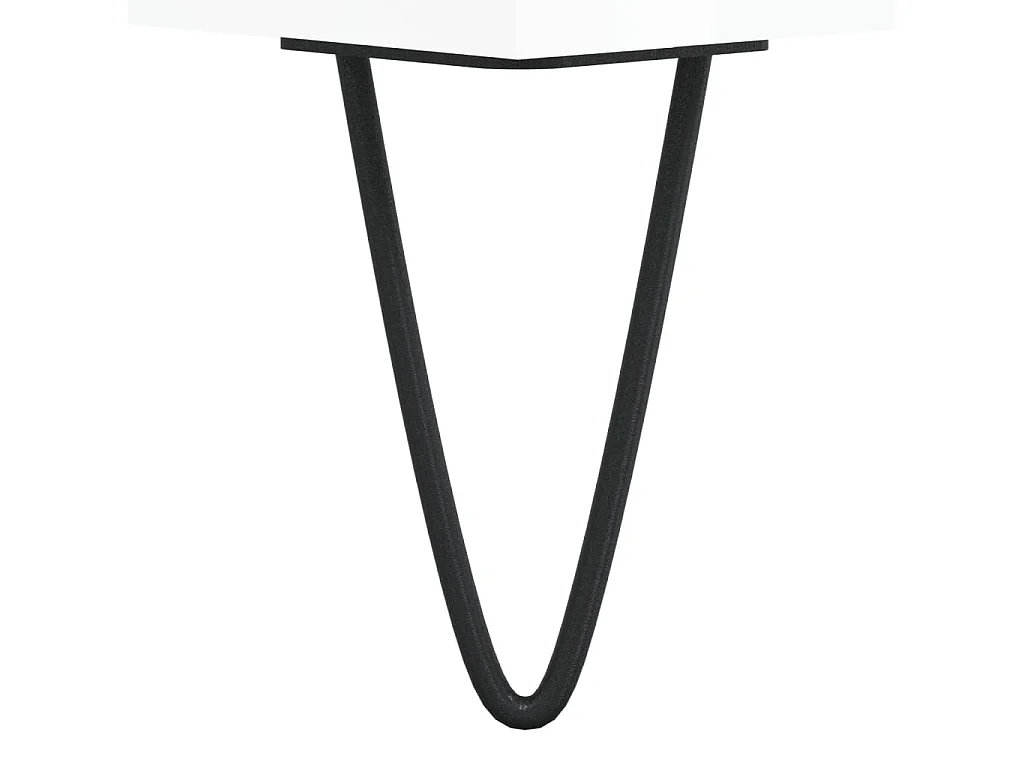 Credenza Bianco Lucido 34,5x34x90 cm in Legno Multistrato