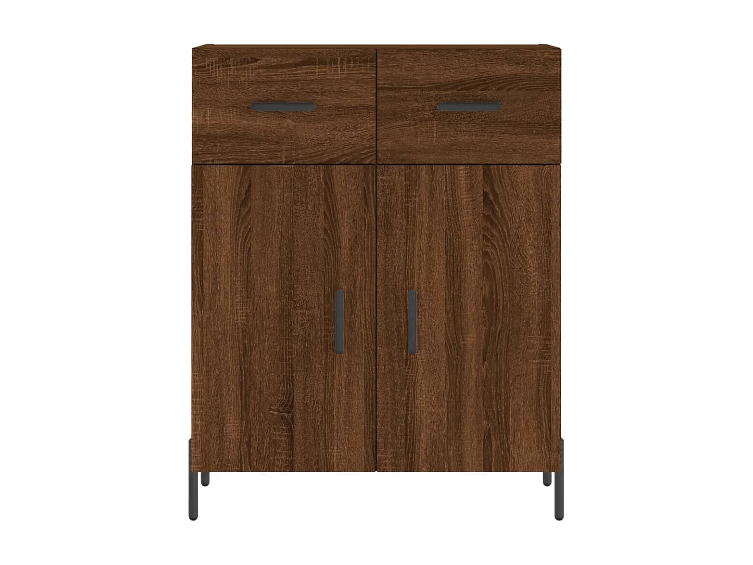 Hoge kast 69,5x34x180 cm bewerkt hout bruin eikenkleur