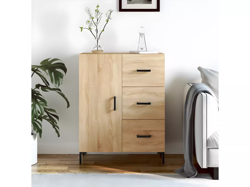 Kauf Unique Sideboard Sonoma-Eiche 69,5x34x90 cm Holzwerkstoff