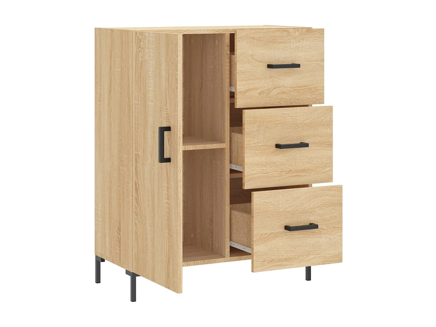 Credenza Rovere Sonoma 69,5x34x90 cm in Legno Multistrato