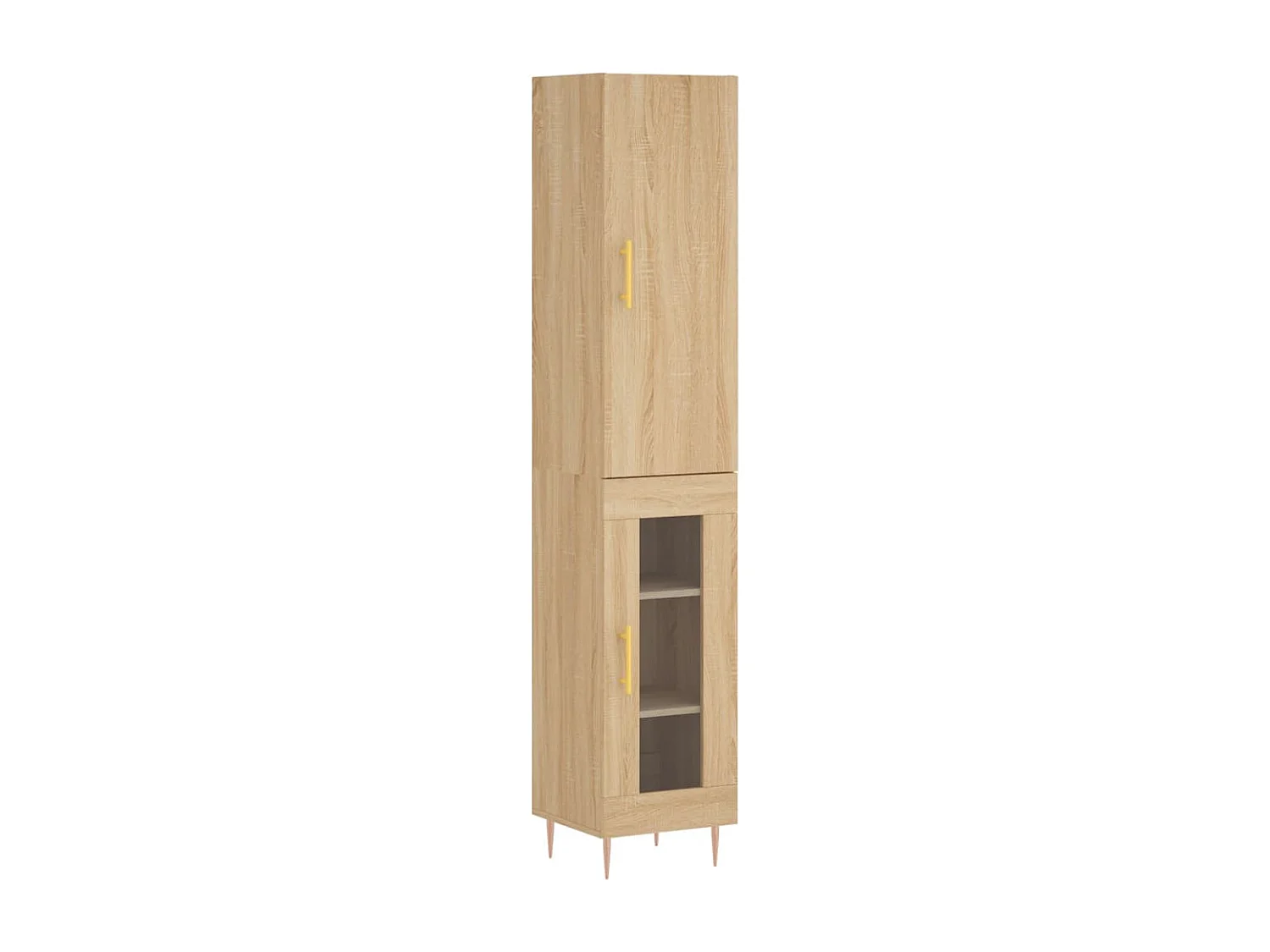 Hoge kast 34,5x34x180 cm bewerkt hout sonoma eikenkleurig