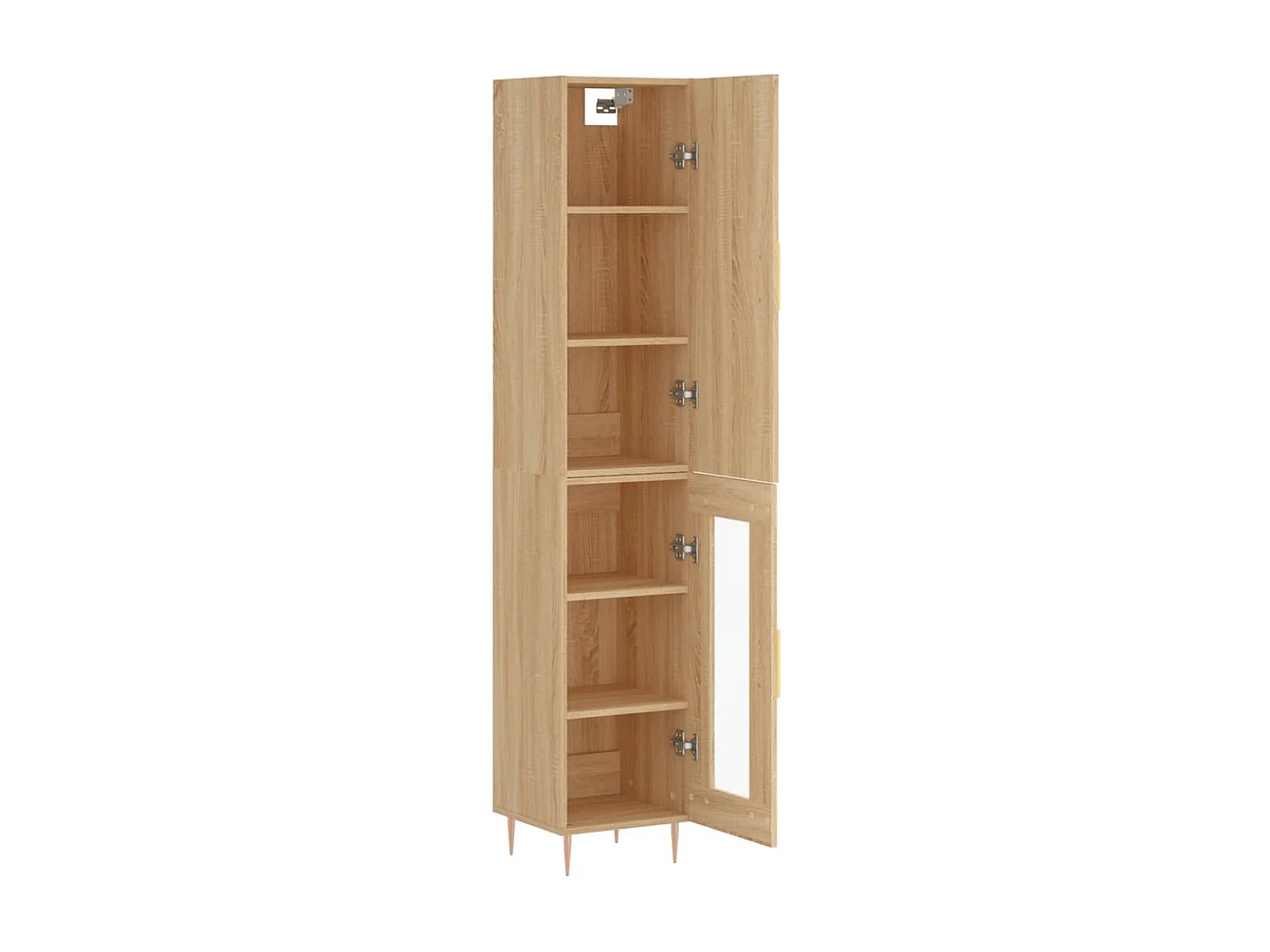 Hoge kast 34,5x34x180 cm bewerkt hout sonoma eikenkleurig