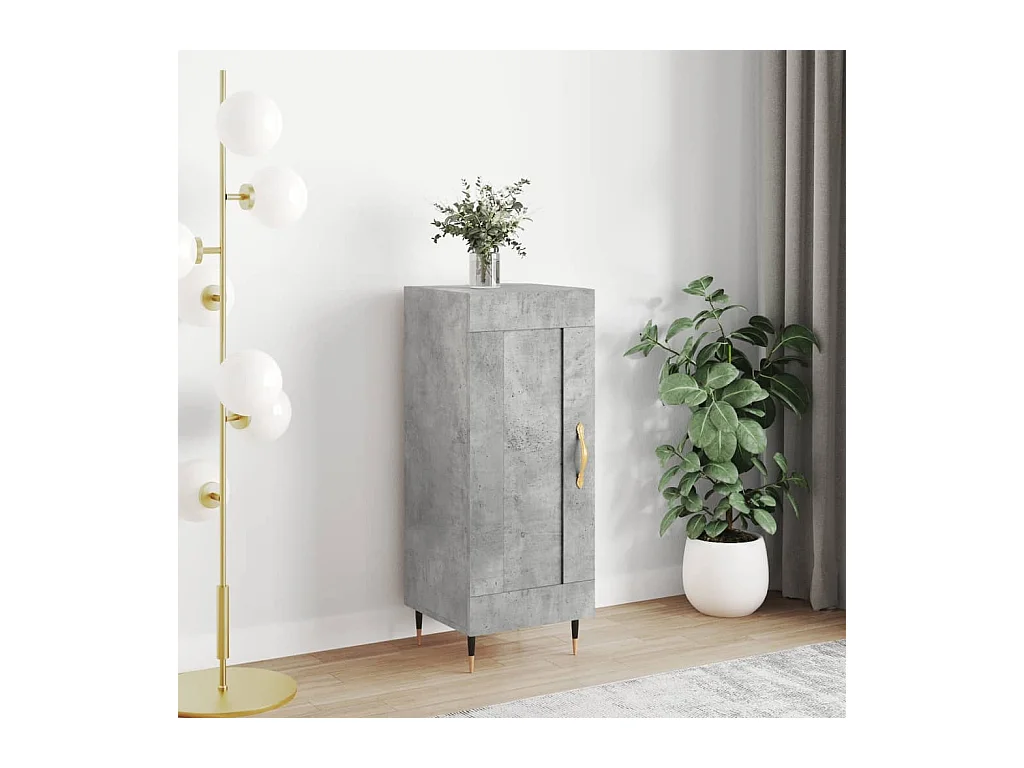 Buffet Gris béton 34,5x34x90 cm Bois d'ingénierie