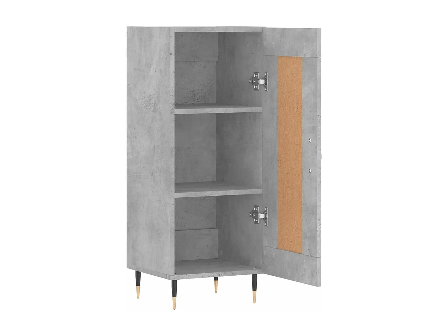 Buffet Gris béton 34,5x34x90 cm Bois d'ingénierie