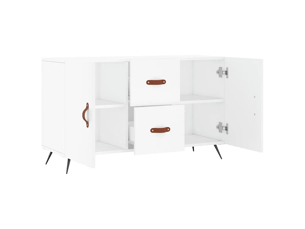 Buffet blanc 100x36x60 cm bois d'ingénierie