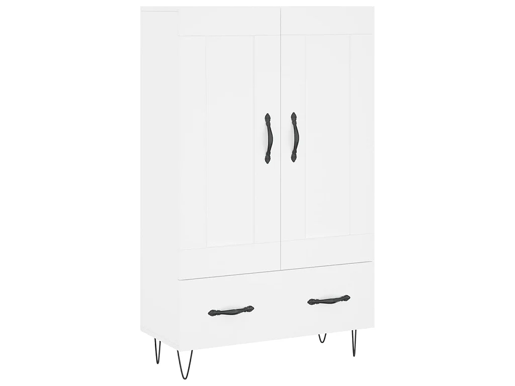 Buffet haut blanc 69,5x31x115 cm bois d'ingénierie