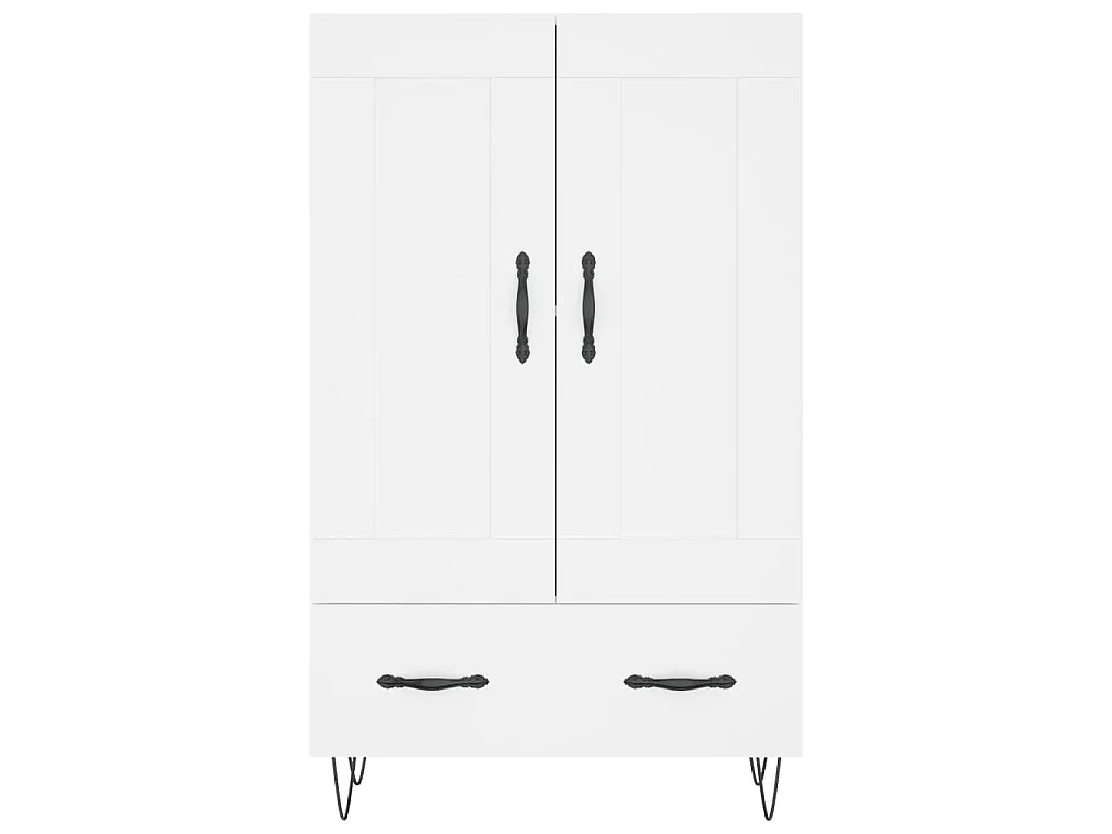 Buffet haut blanc 69,5x31x115 cm bois d'ingénierie