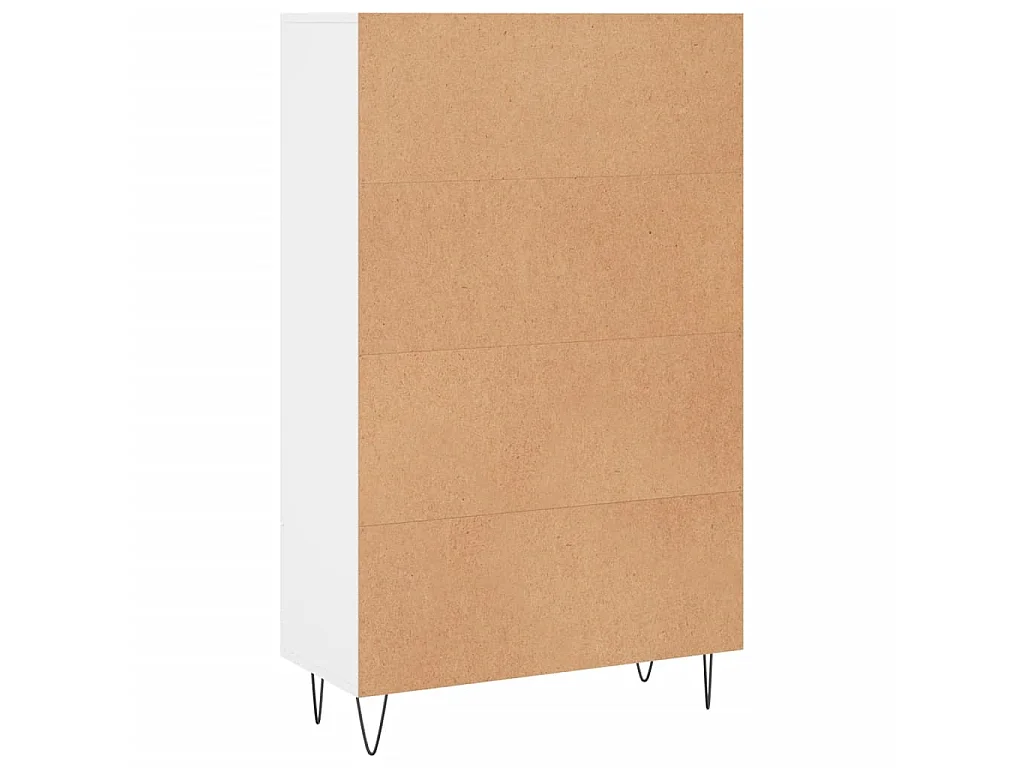 Buffet haut blanc 69,5x31x115 cm bois d'ingénierie