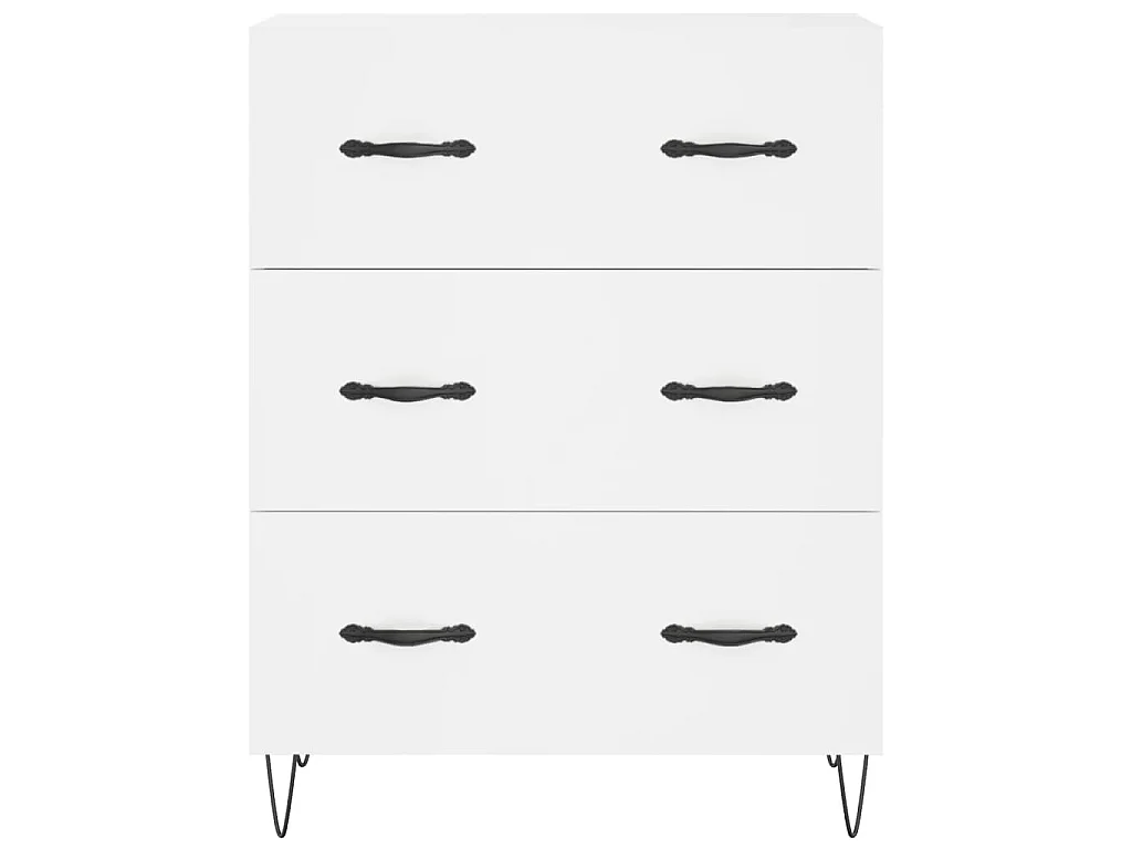 Buffet haut Blanc 69,5x34x180 cm Bois d'ingénierie