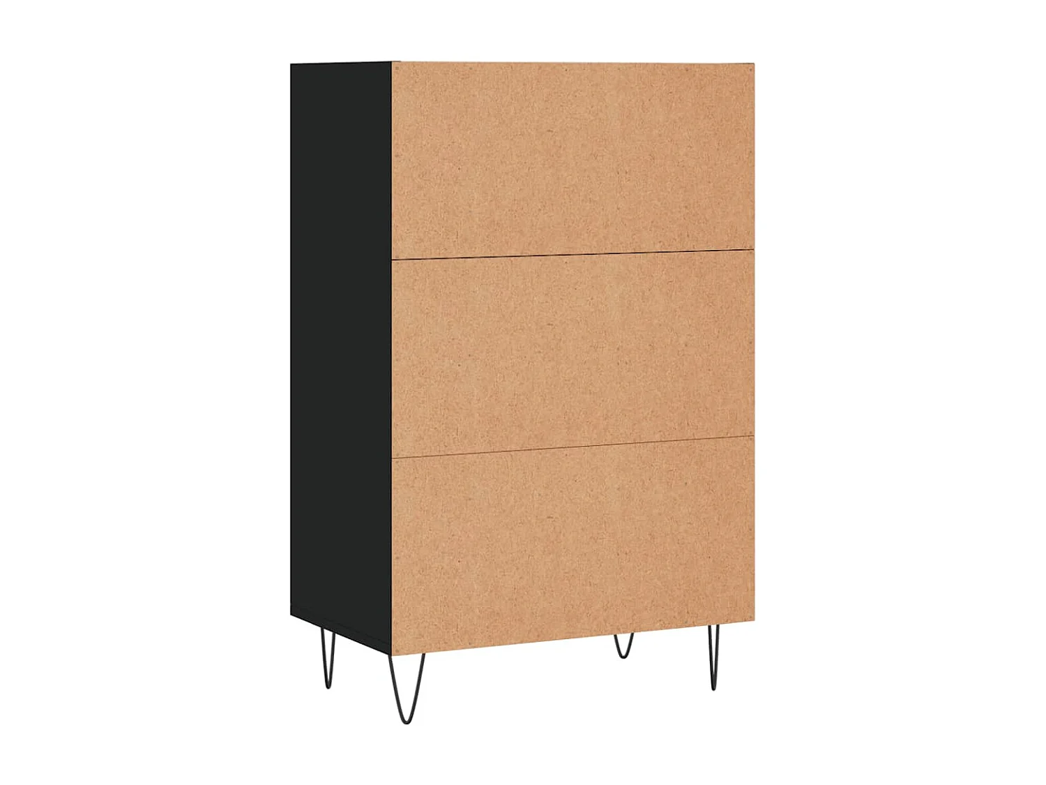 Highboard Schwarz 57x35x90 cm Holzwerkstoff