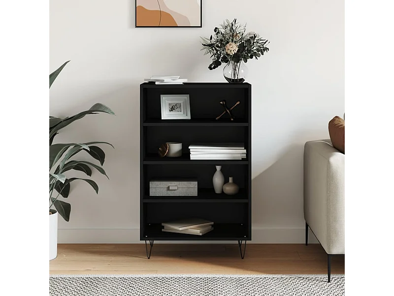 Highboard Schwarz 57x35x90 cm Holzwerkstoff