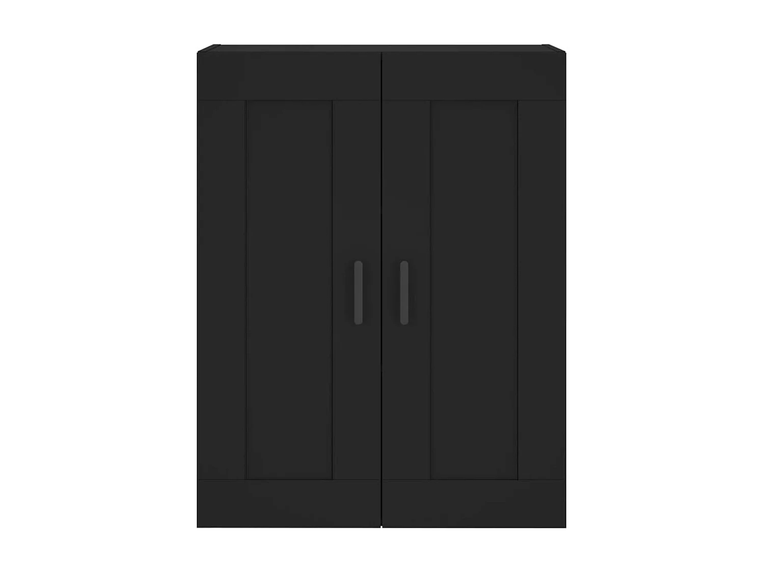 Armoires murales 2 pcs noir bois d'ingénierie