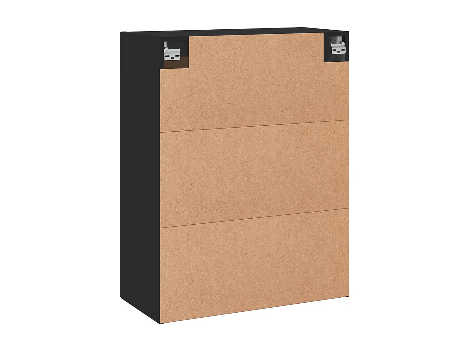 Armoires murales 2 pcs noir bois d'ingénierie