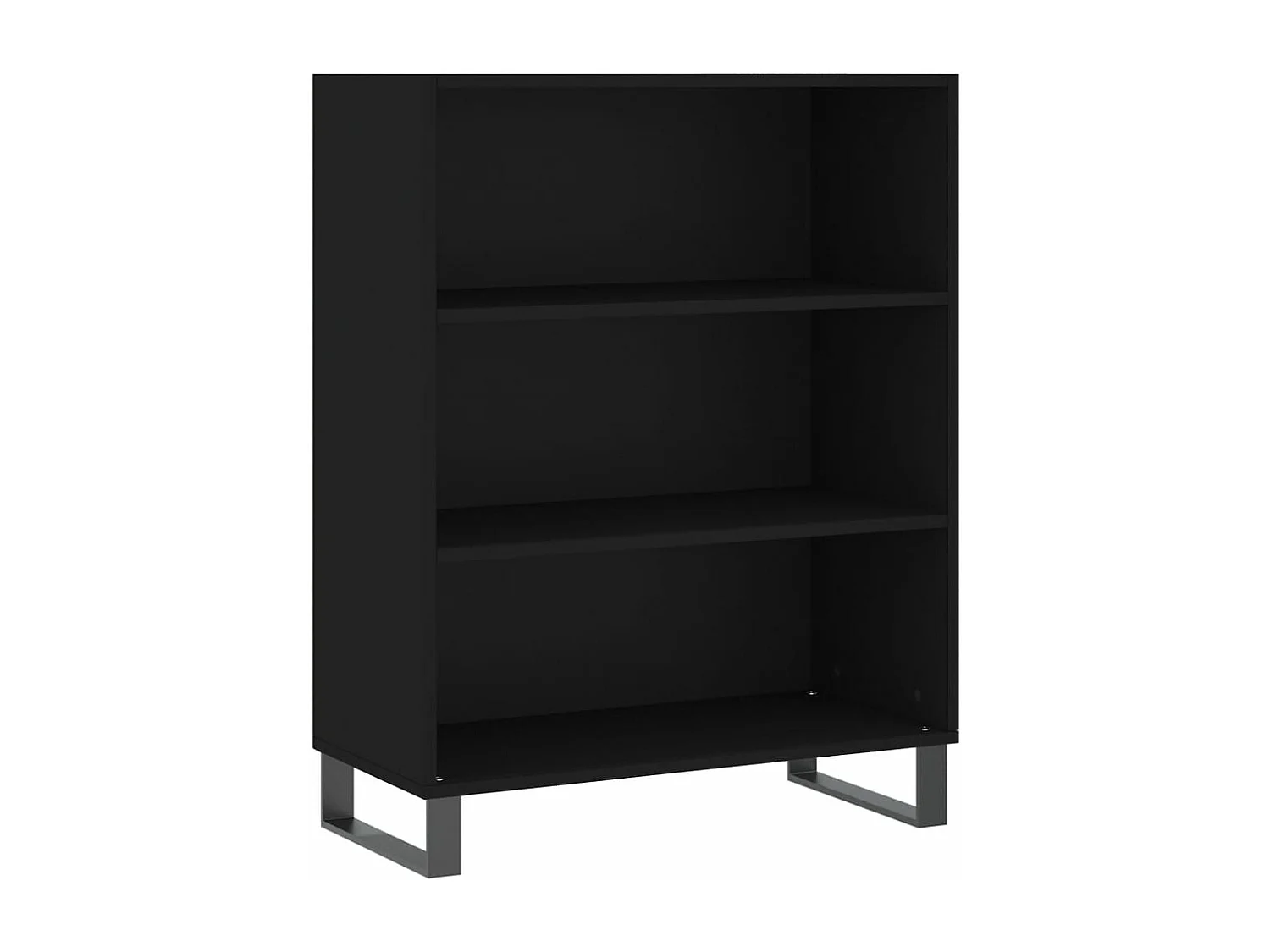 Hoge kast 69,5x34x180 cm bewerkt hout zwart