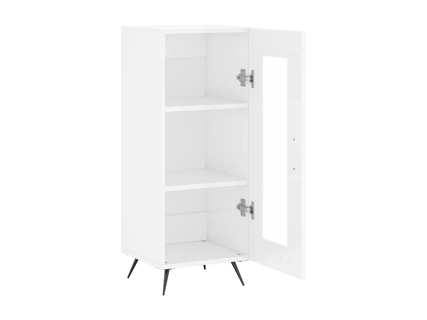 Sideboard Hochglanz-Weiß 34,5x34x90 cm Holzwerkstoff