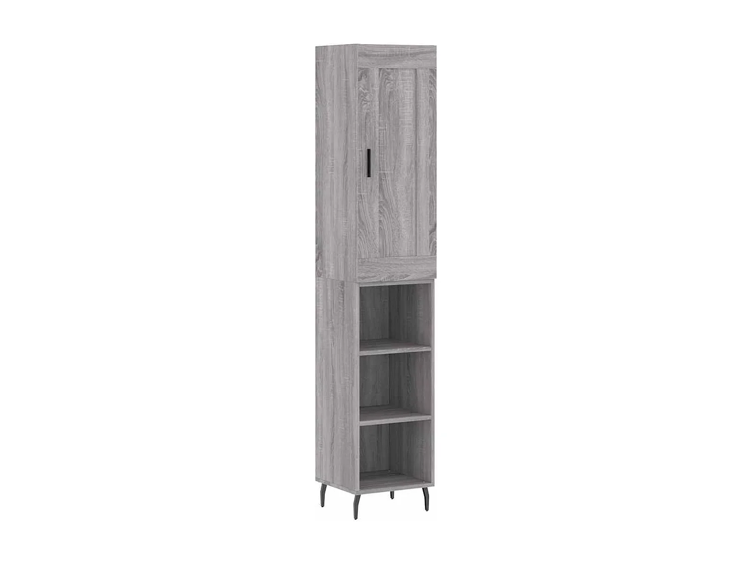 Hoge kast 34,5x34x180 cm bewerkt hout grijs sonoma eikenkleurig