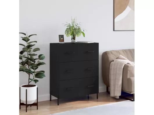 Kauf Unique Sideboard Schwarz 69,5x34x90 cm Holzwerkstoff