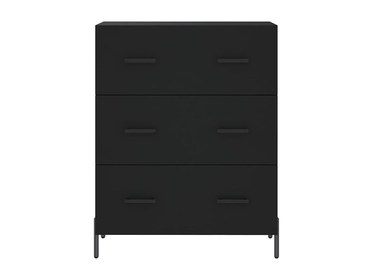 Buffet noir 69,5x34x90 cm bois d'ingénierie