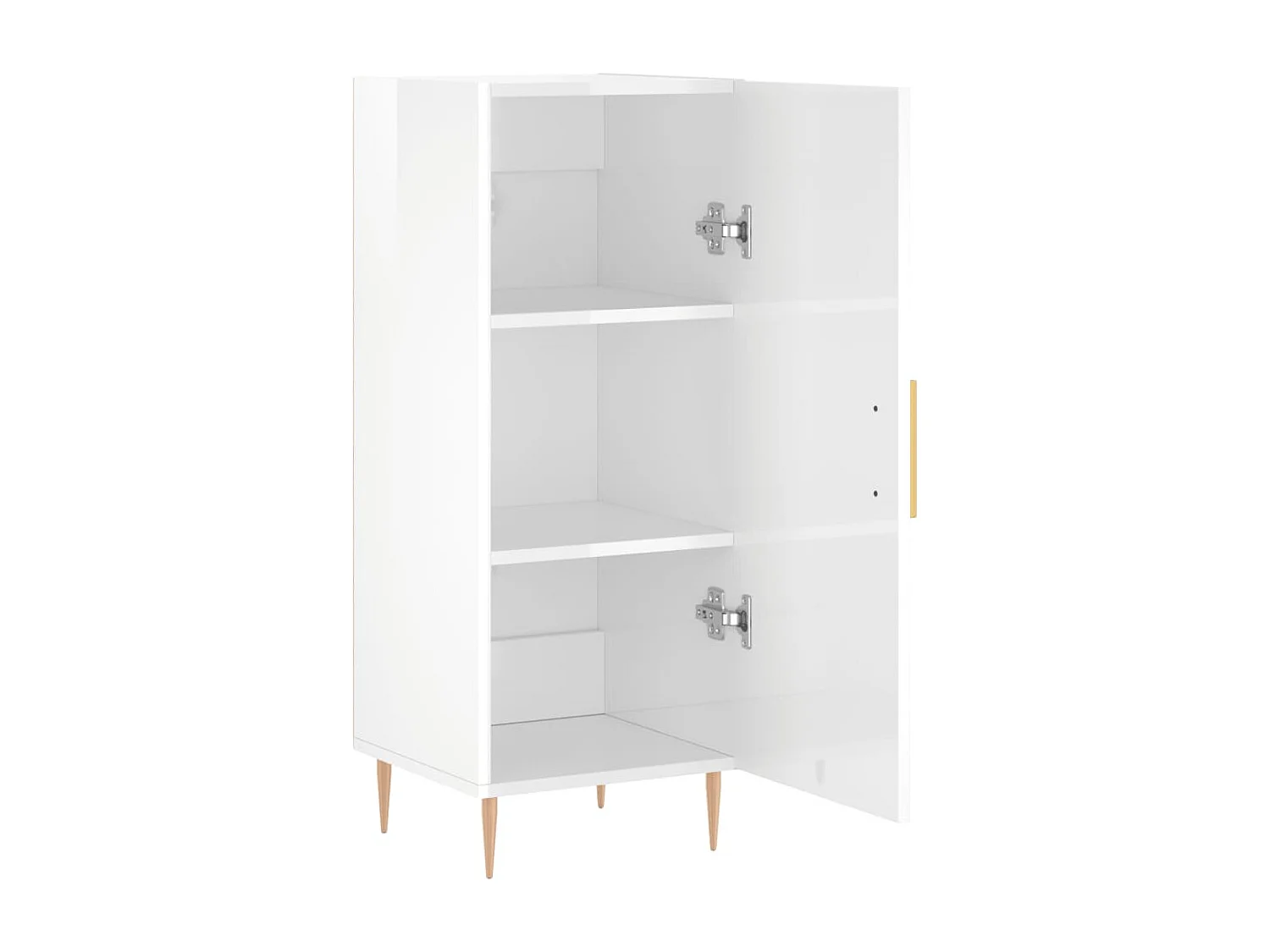 Dressoir 34,5x34x90 cm bewerkt hout hoogglans wit