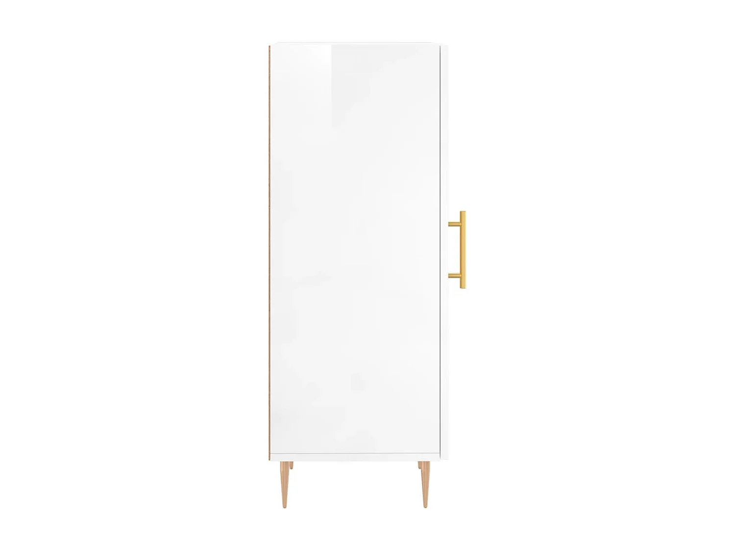 Dressoir 34,5x34x90 cm bewerkt hout hoogglans wit