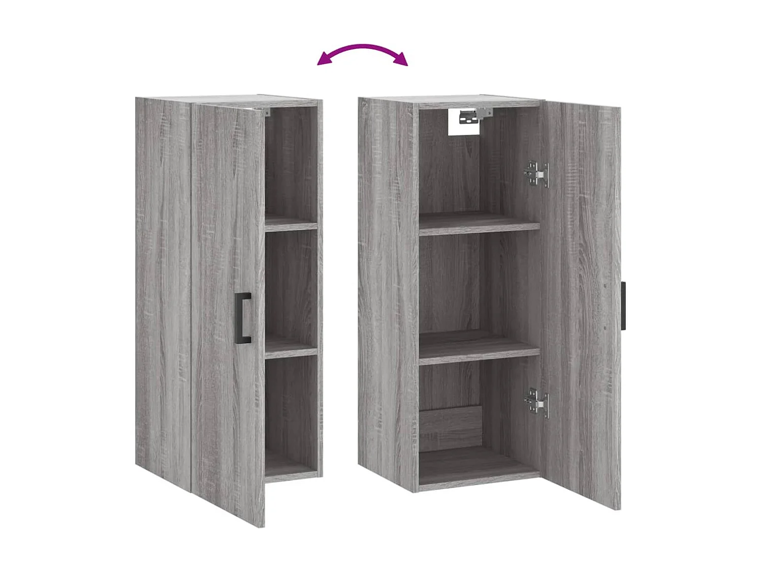 Wandschrank Grau Sonoma 34,5x34x90 cm